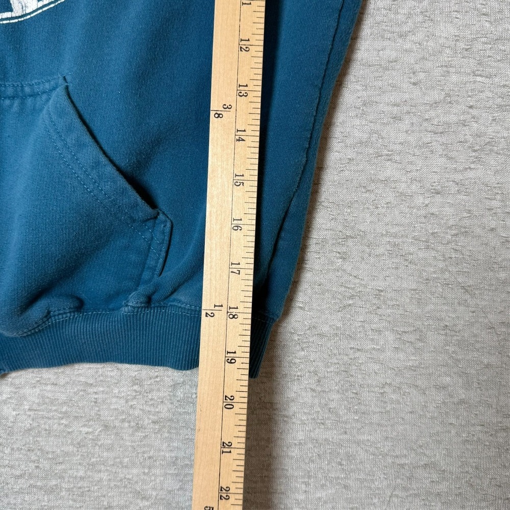 Vintage Womens Hoodie Zip Up Medium Blue Distressed Space Needle Seattle WA - Picture 10 of 10